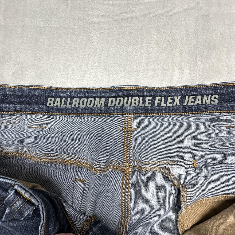 Duluth Trading Co Ballroom Double Flex Jeans Mens 40x32 Blue Slim Stretch Denim - Picture 4 of 11